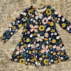 Hanna Andersson Navy Floral Kids Dress
